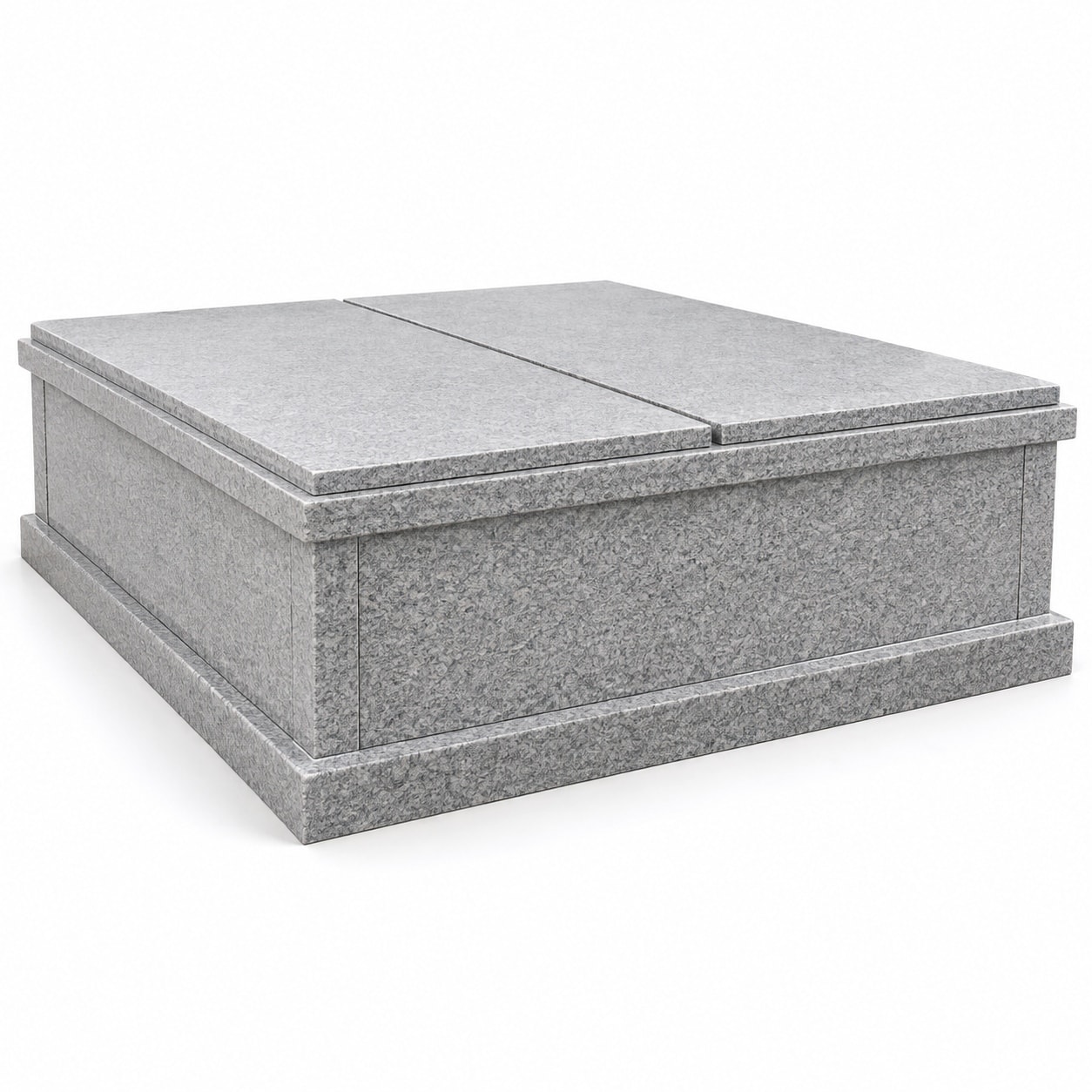 Companion side-by-side granite above ground crypt