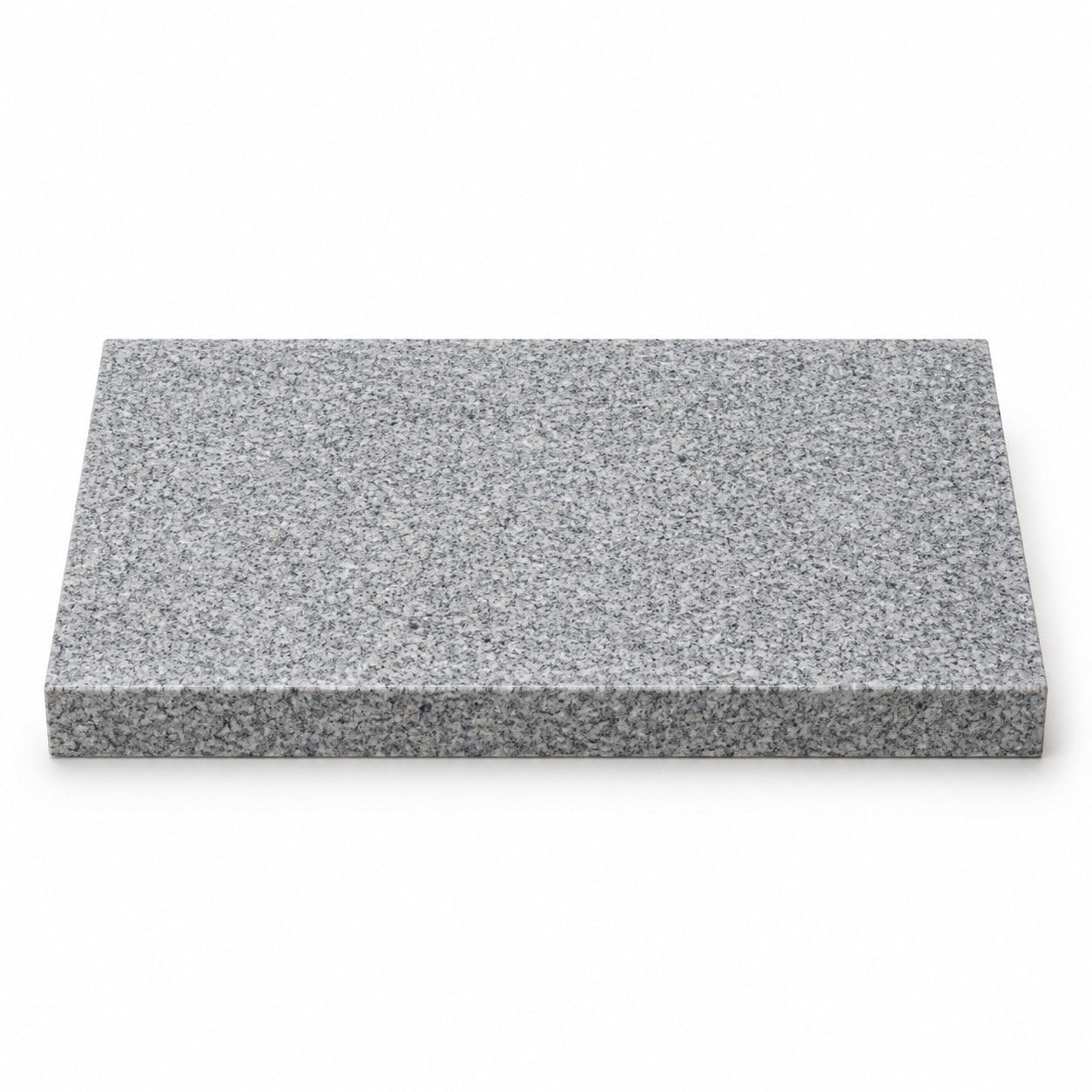 Gray granite flat grave marker