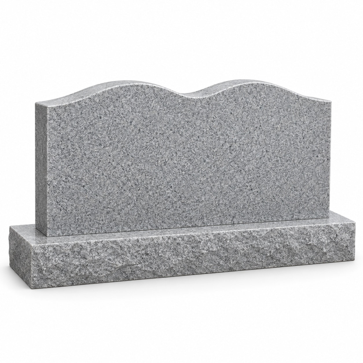 Gray granite companion monument with serpentine top