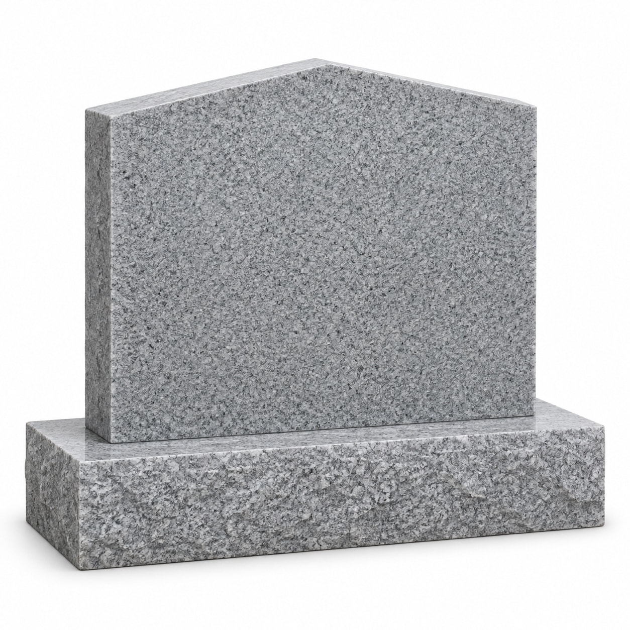 Gray granite monument with peon top on base